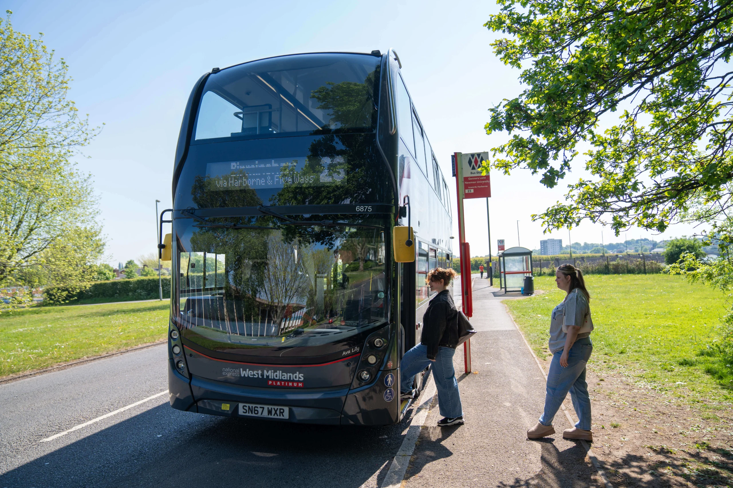 Bus outside Victoria